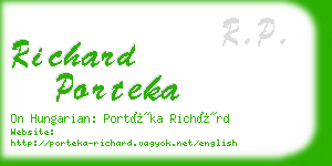 richard porteka business card